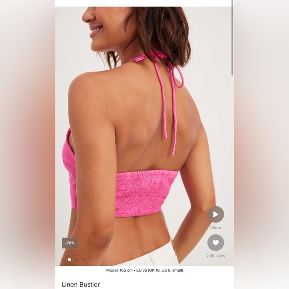 Nakd linen top- size 32 European - Picture 1 of 4